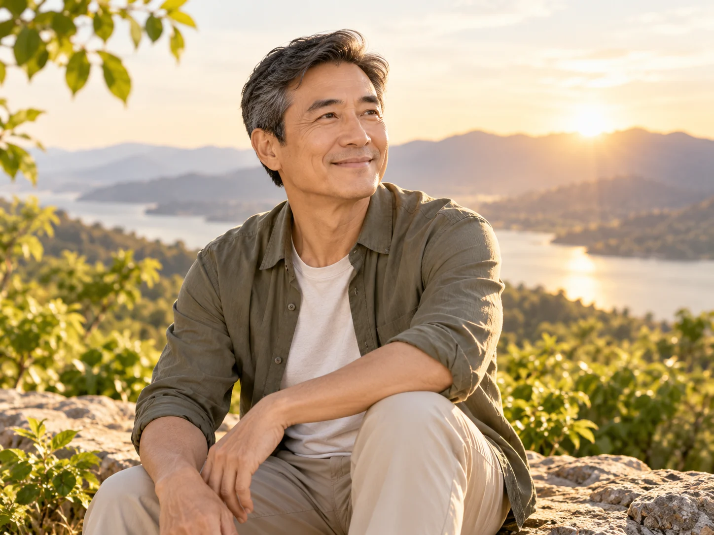 Lifestyle illustration of a health-conscious middle-aged adult