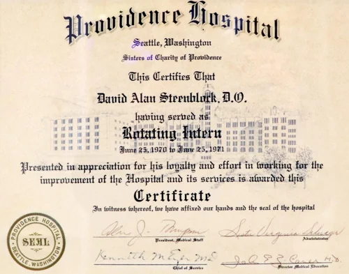 Certificado de pasantía rotatoria