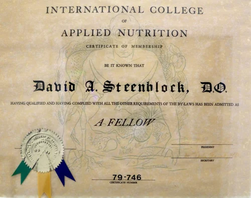 Certificado de afiliación como Fellow